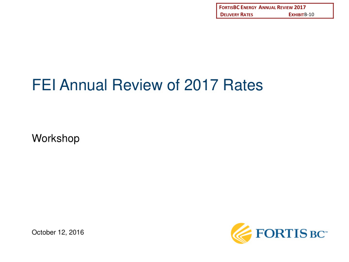fei annual review of 2017 rates