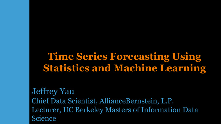 time series forecasting using statistics and machine