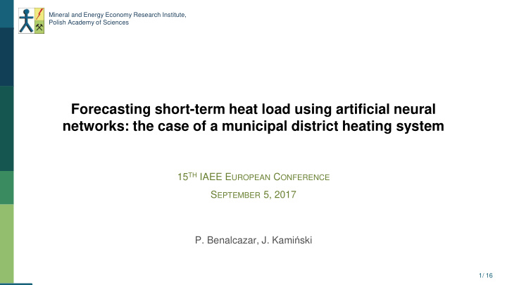 networks the case of a municipal district heating system