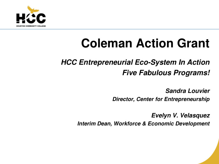 coleman action grant