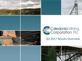 Q3 2017 Results Overview  Disclaimer  This presentation does not constitute, or form part of, any