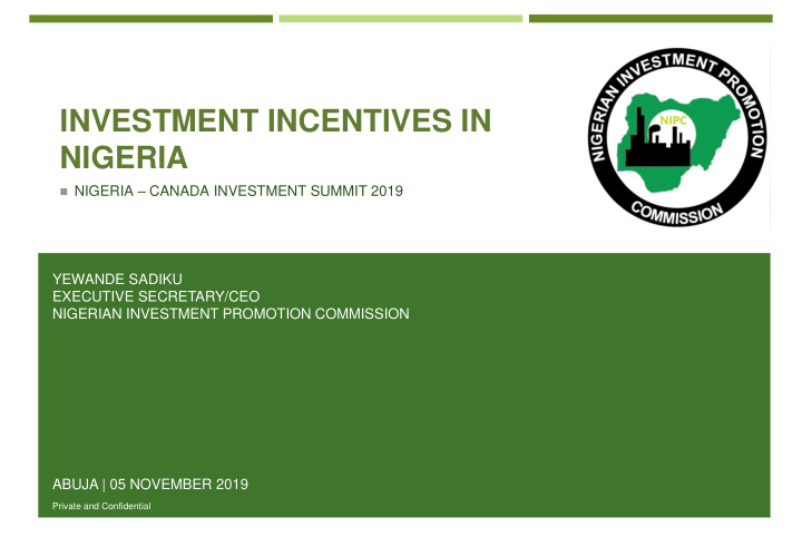 investment incentives in nigeria