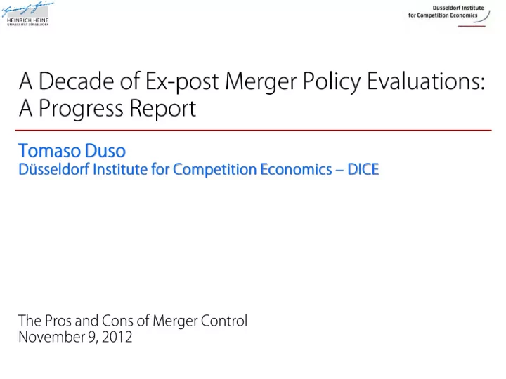 tomaso duso dice a decade of ex post merger policy