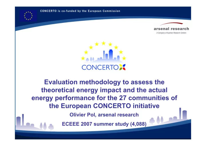 evaluation methodology to assess the theoretical energy