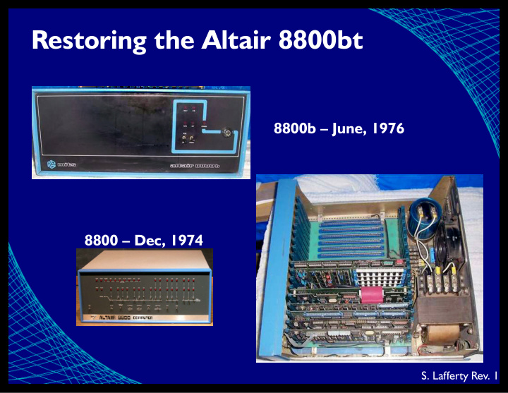 restoring the altair 8800bt