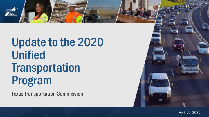 update to the 2020 unified transportation program