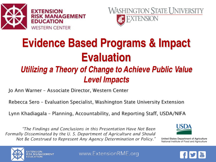 evidence based programs impact evaluation