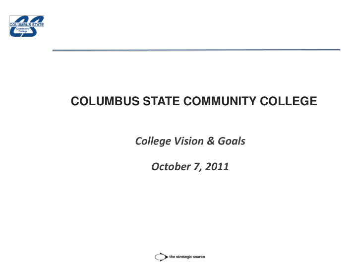columbus state community college college vision goals
