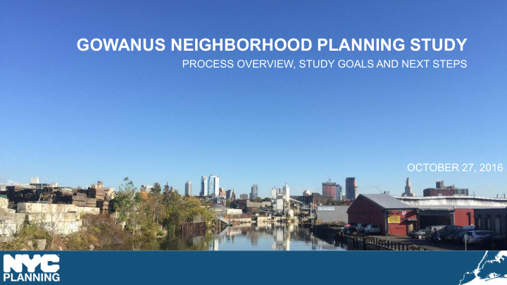gowanus neighborhood planning study