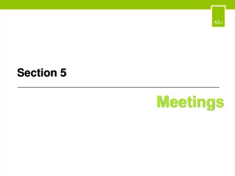 Meetings  ASJ  Types of company meetings  The broader categories of the meetings are as follows: