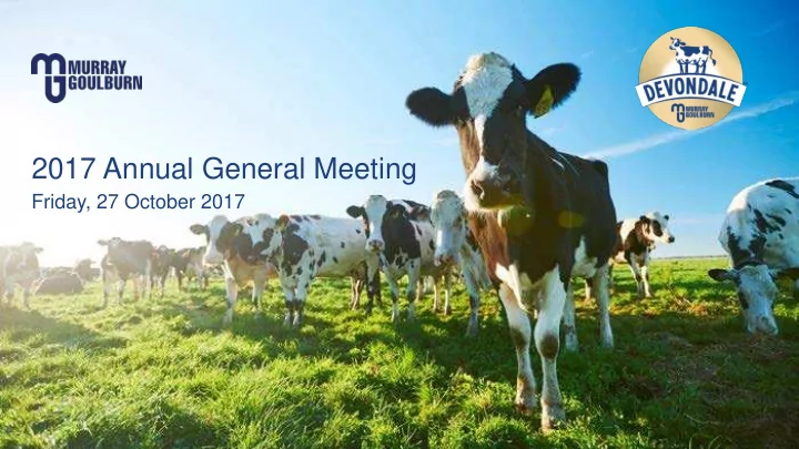 2017 annual general meeting