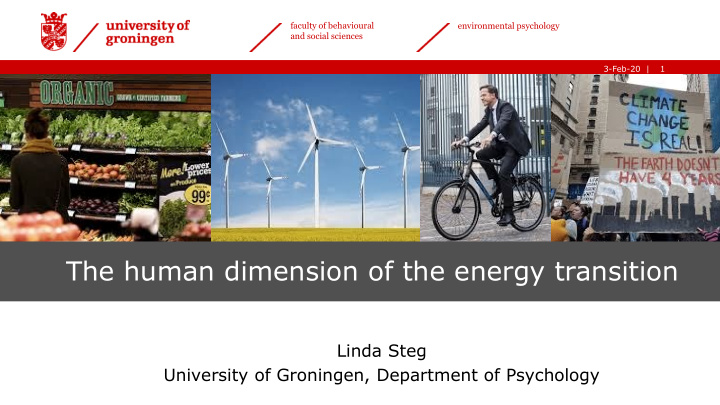 the human dimension of the energy transition