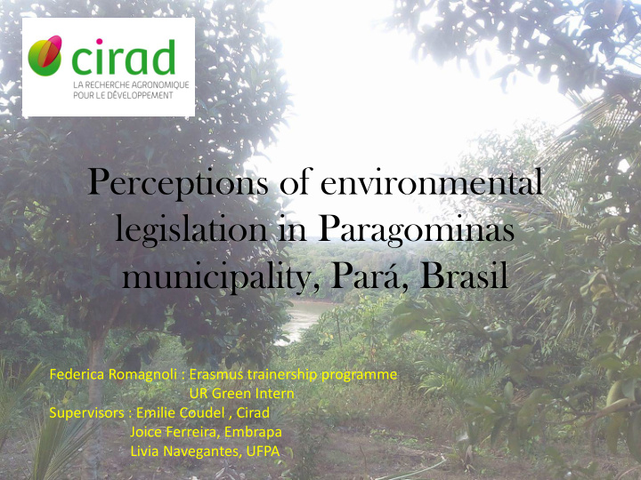 perceptions of environmental legislation in paragominas
