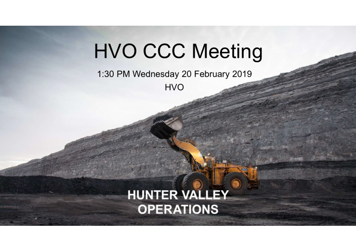 hvo ccc meeting