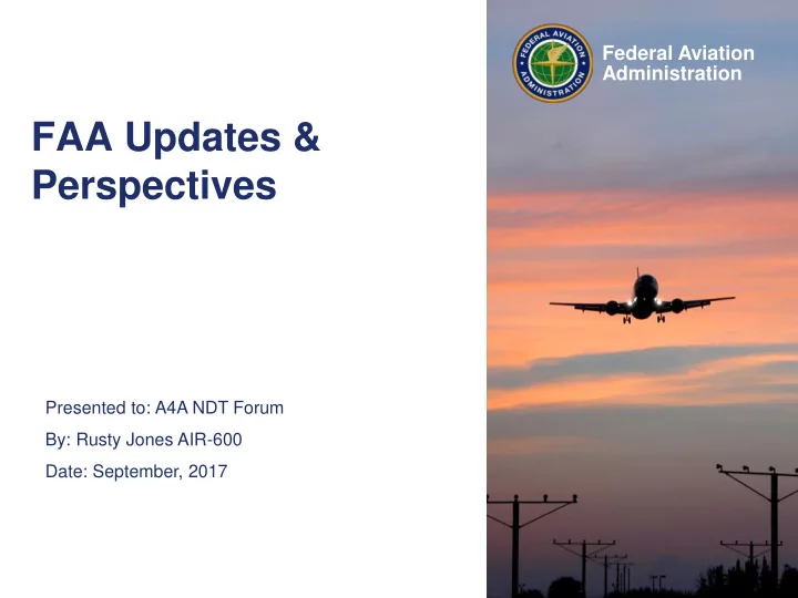 faa updates perspectives