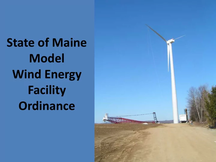 model wind energy facility