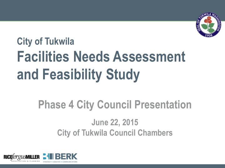 facilities needs assessment