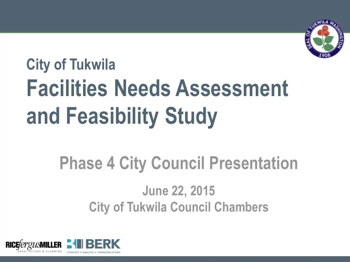 facilities needs assessment