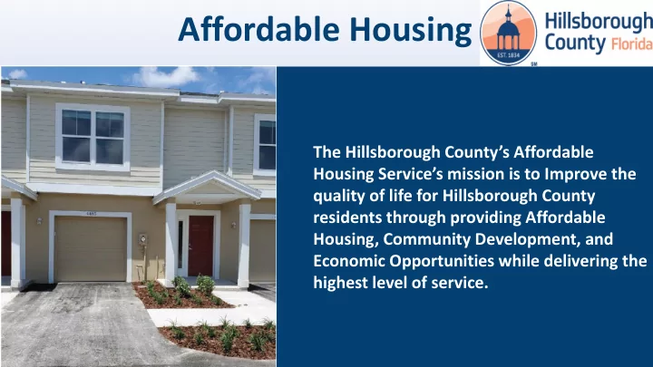 affordable housing