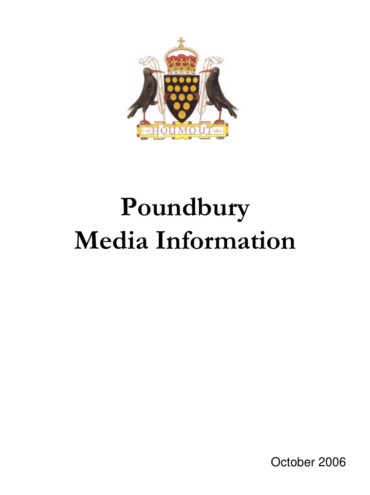 poundbury media information