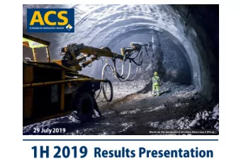 Works on the construction of Limas Metro Line 2 (Peru)  6M19 Key figures Figures in  million