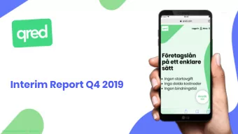 Interim Report Q4 2019  Qred presentation - Q4 2019  Qred 2019 highlights  +66%  17%  25  10 jobs
