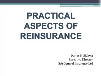 Darius H Sidhwa  Executive Director  Efu General Insurance Ltd  2  Presented by:  Mr. Darius H.