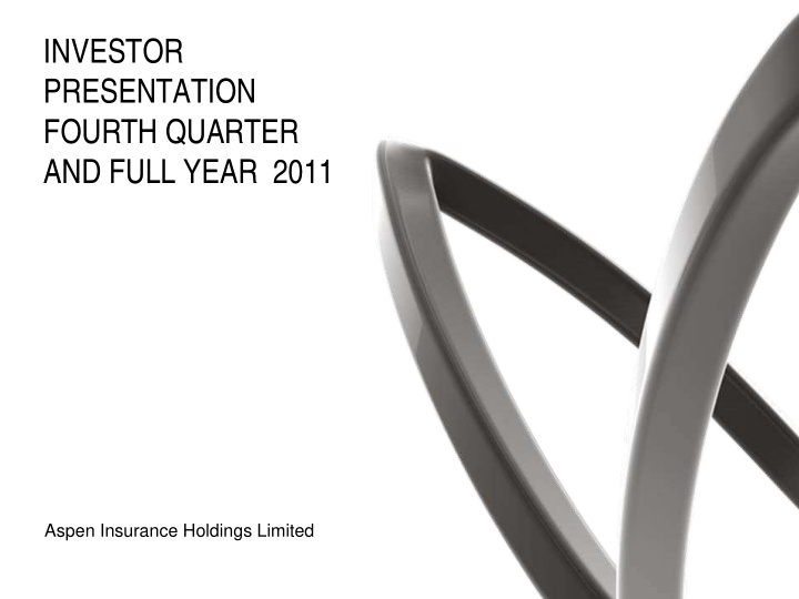 investor presentation fourth quarter and full year 2011
