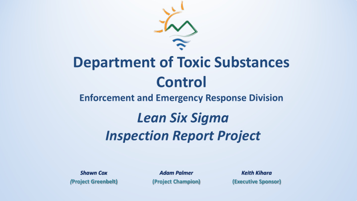 department of toxic substances control