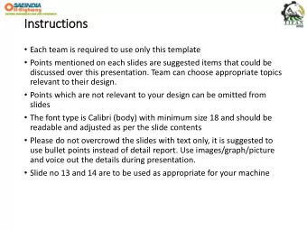In  Instructions  Each team is required to use only this template  Points mentioned on each