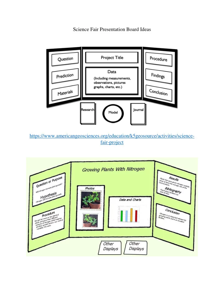 science fair presentation board ideas https