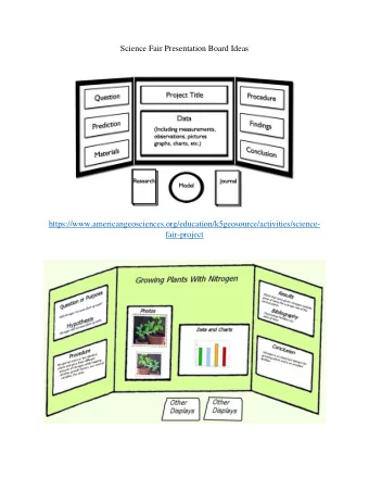 Science Fair Presentation Board Ideas
