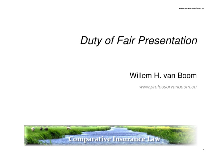 duty of fair presentation