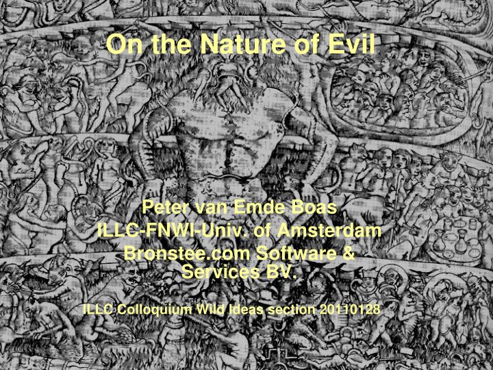 on the nature of evil