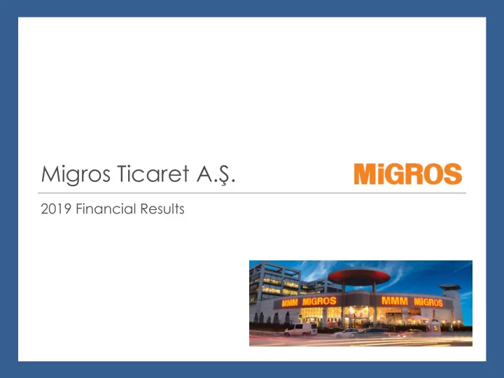 migros t icaret a