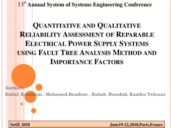 CONTENTS  Introduction  1.  Faut Tree Analysis method (FTA)  2.  The main steps of fault tree  3.