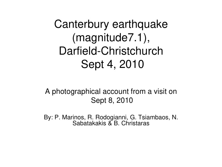 canterbury earthquake magnitude7 1 darfield christchurch