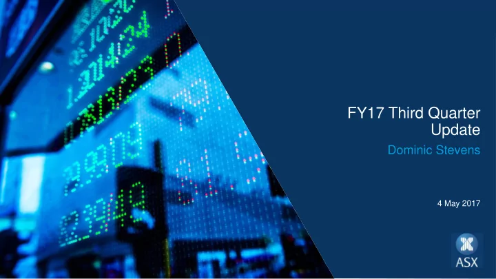fy17 third quarter