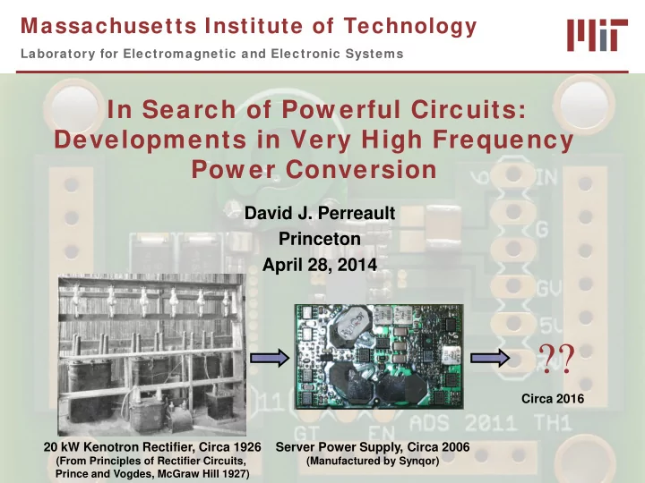 circa 2016 20 kw kenotron rectifier circa 1926 server