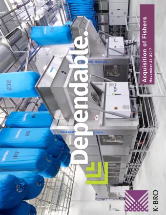 Acquisition of Fishers  Novem ber 2 1  2 0 1 7  Forw ard Looking I nform ation  This presentation