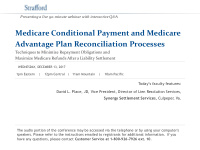 medicare conditional payment and medicare advantage plan