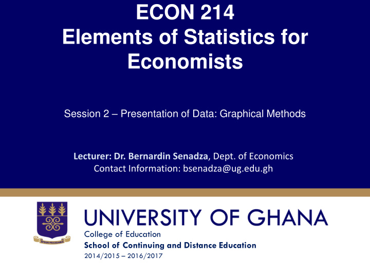 elements of statistics for
