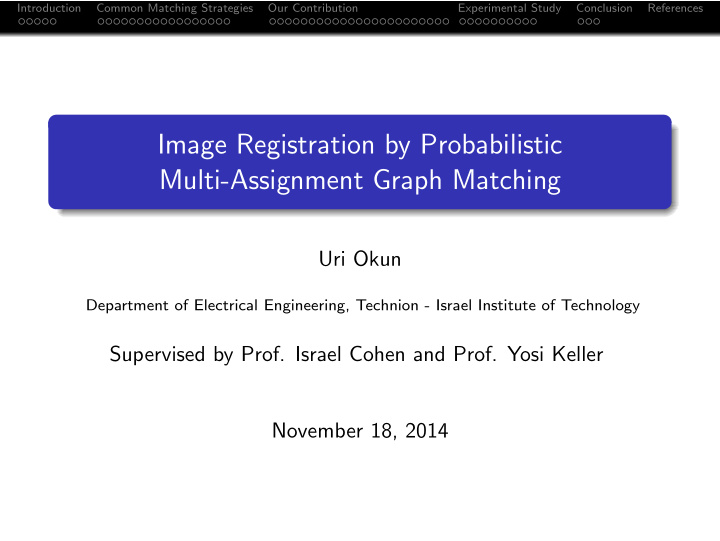image registration by probabilistic multi assignment