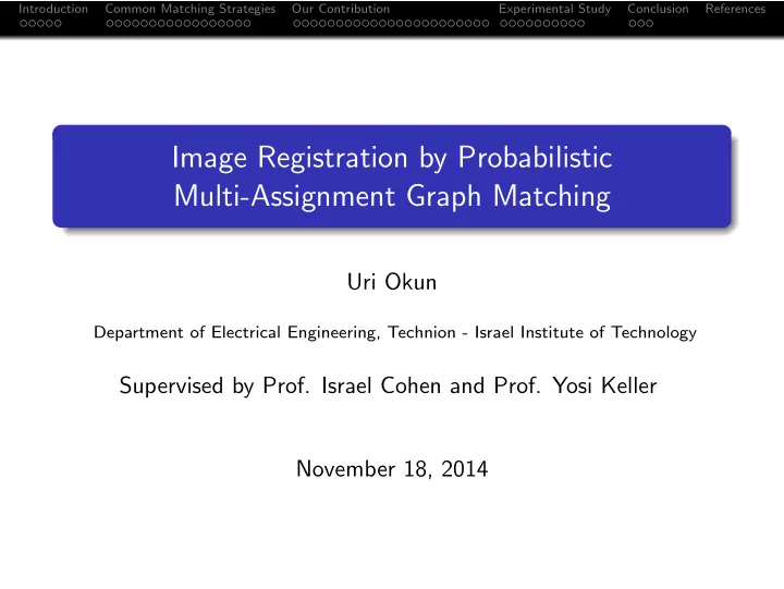 image registration by probabilistic multi assignment