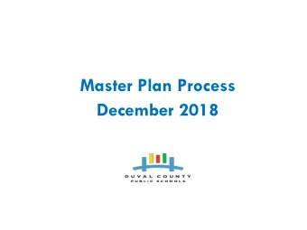 Master Plan Process  December 2018  Master Plan Components  Facility Condition Index (FCI)