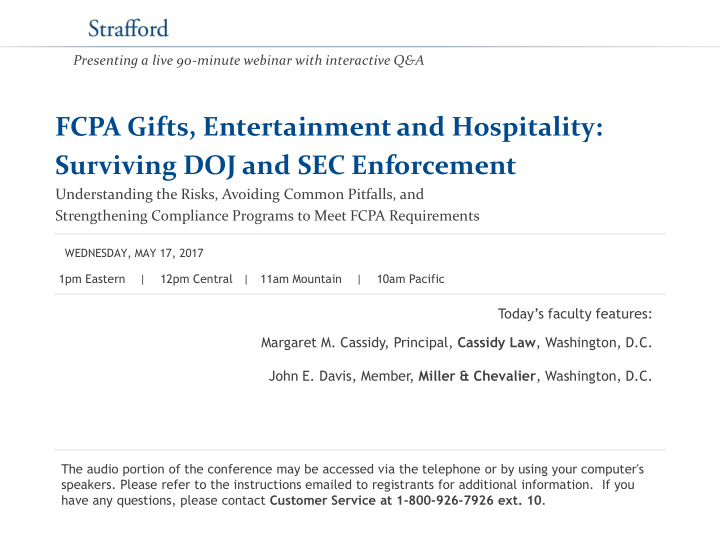 fcpa gifts entertainment and hospitality surviving doj