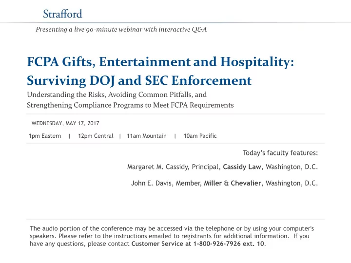 fcpa gifts entertainment and hospitality surviving doj