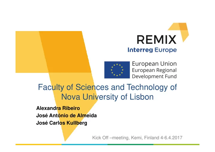 faculty of sciences and technology of nova university of