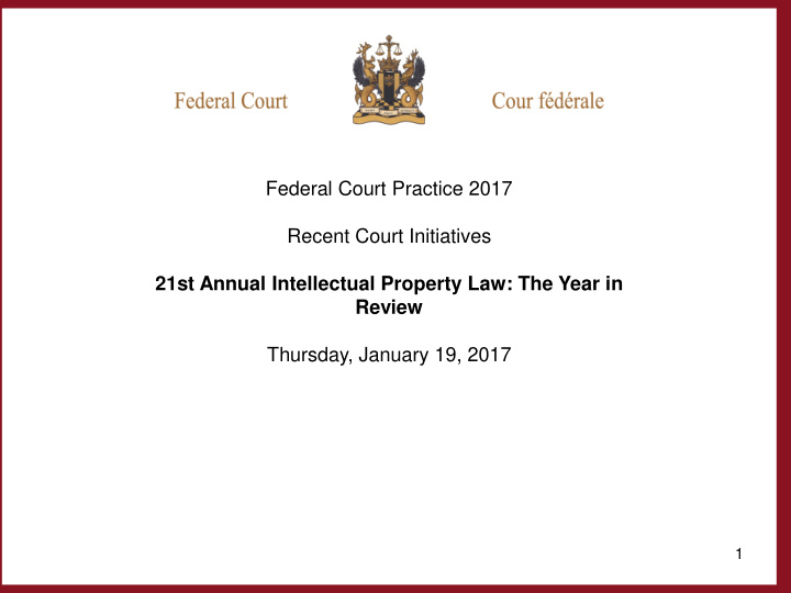 federal court practice 2017 recent court initiatives 21st
