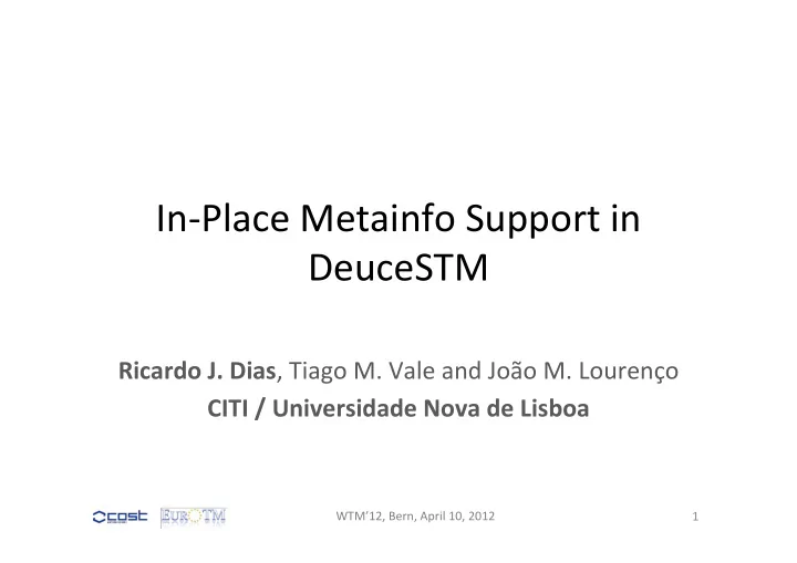 in place metainfo support in deucestm